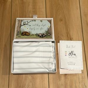 The Ollie Swaddle Gray and White striped - New never used